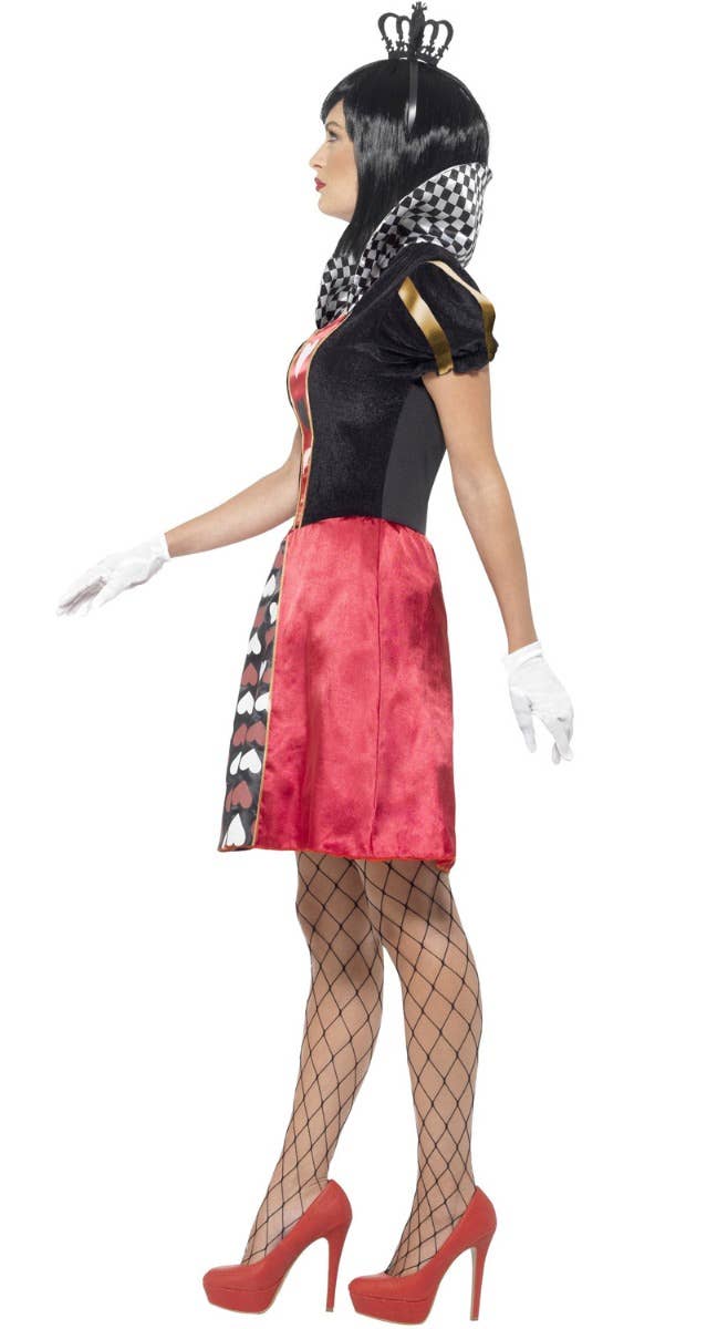 Women's Storybook Carded Queen of Hearts Costume Side Image