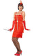 Image of 1920s Short Red Women's Plus Size Flapper Costume - Front View