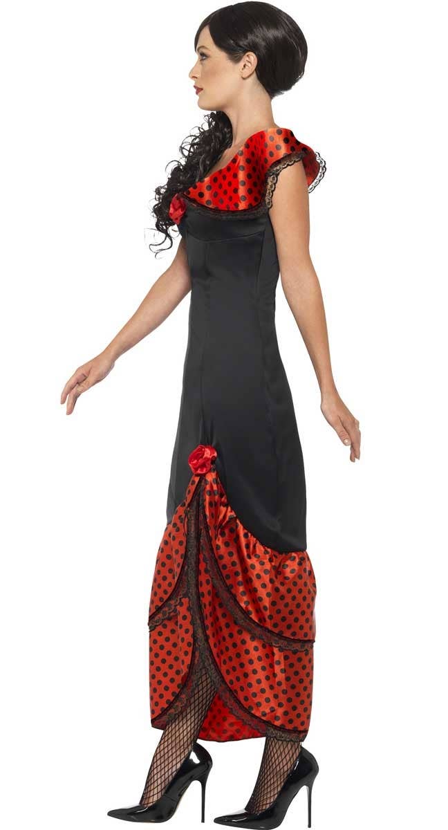 Women's Spanish Flamenco Dancer Costume Side View