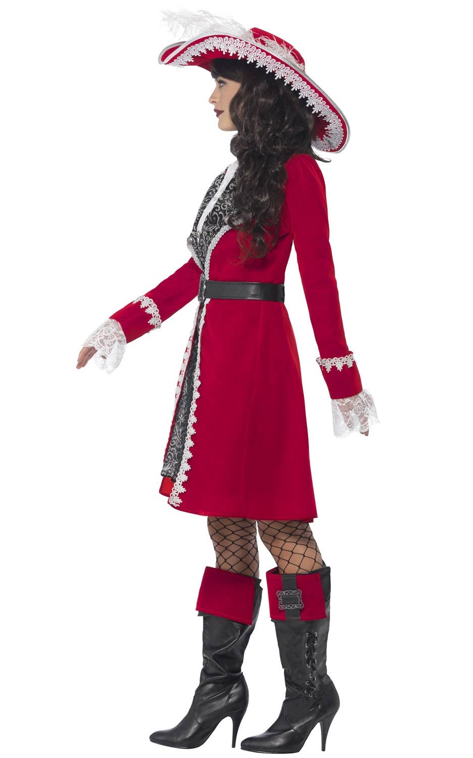 Sexy Pirate Captain Lady Deluxe Women's Costume Side Image