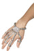 Silver Skeleton Hand Bracelet Costume Jewellery for Adults