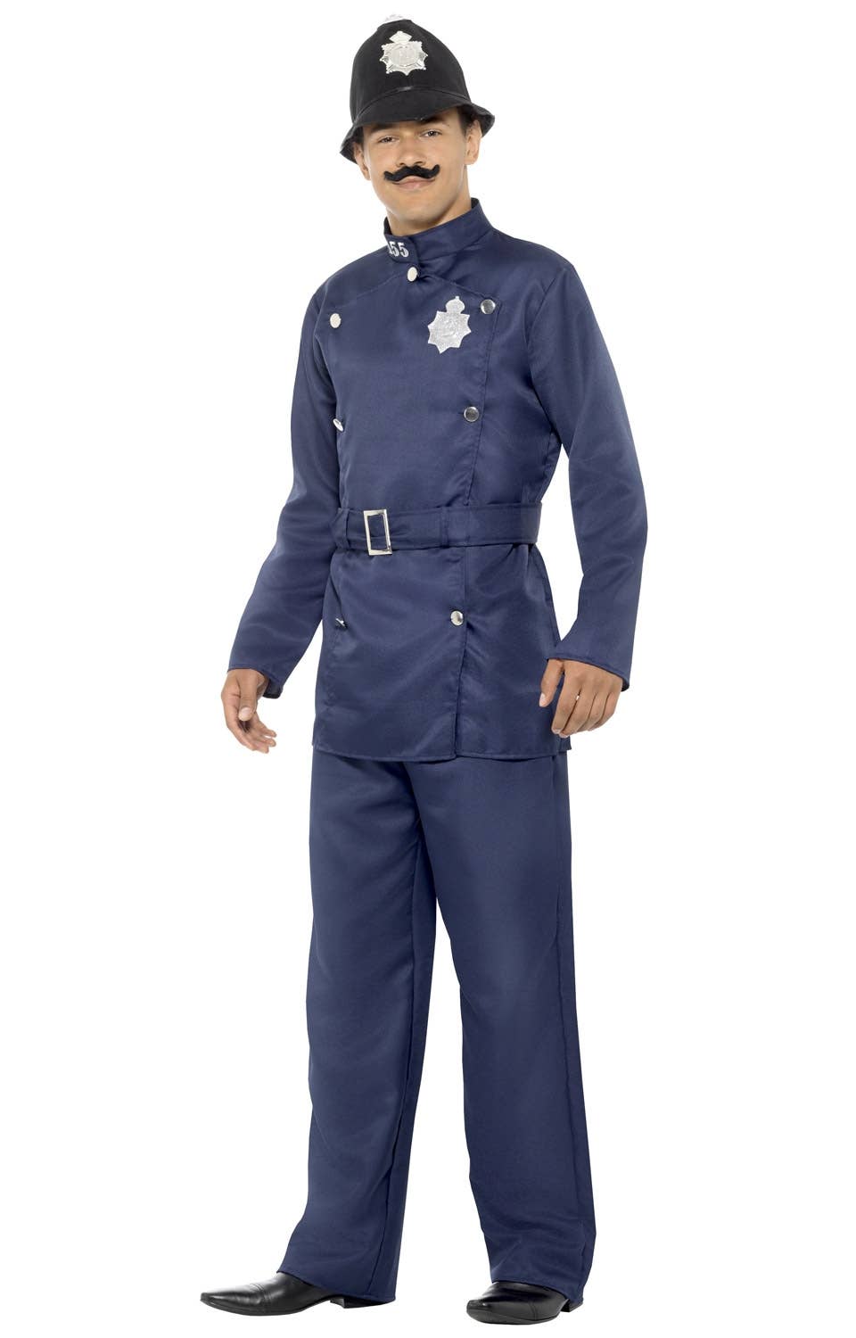 London Bobby Police Officer Blue Fancy Dress Costume Alt View