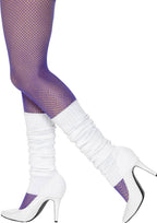 80s Fashiom Women's White 1980's Costume Leg Warmers - Main Image