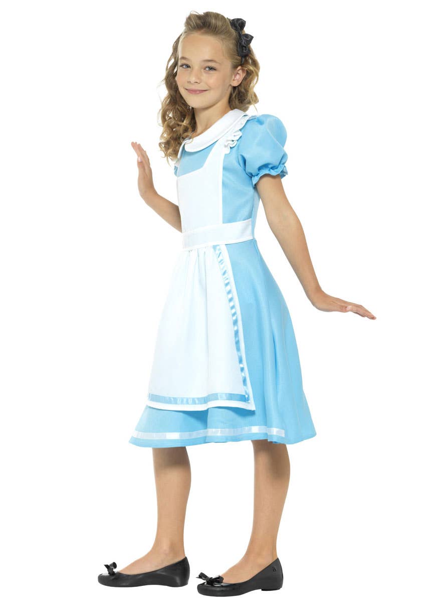 Girls Classic Alice in Wonderland Book Week Costume Side View