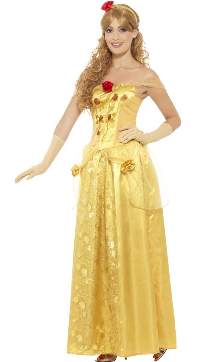 Women's Golden Princess Belle Beauty and the Beast Costume Alternative Front Image