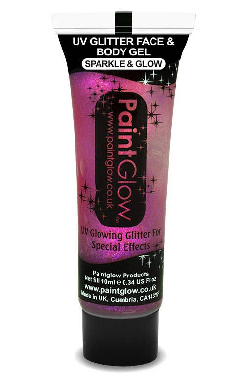 Candy Pink UV Reactive Face and Body Glitter Gel - Main Image