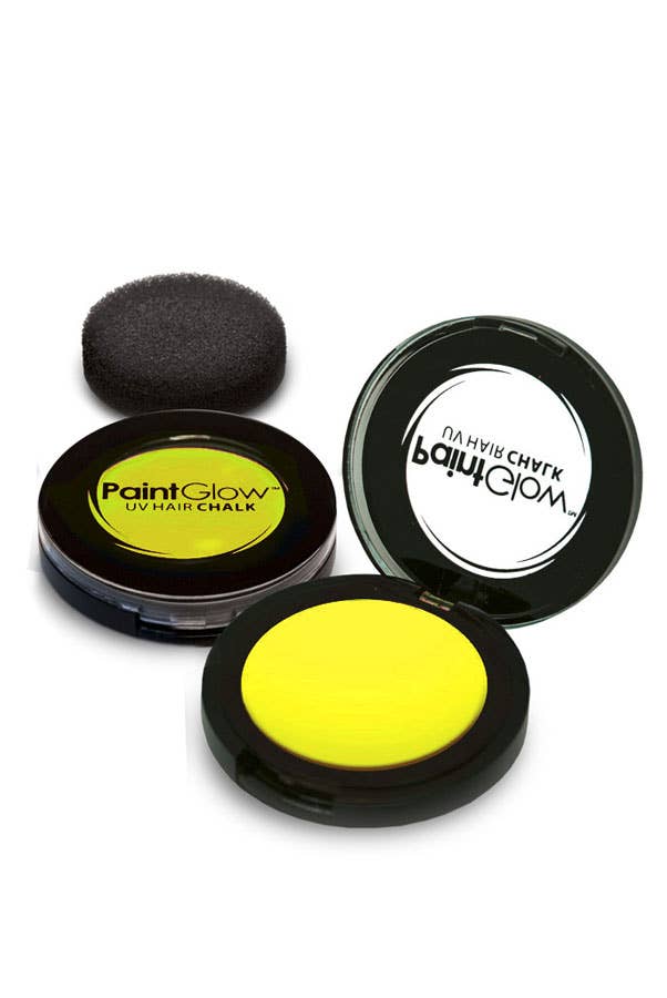 Temporary Neon Yellow Blacklight Reactive Hair Chalk Main Image