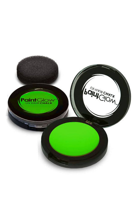 Temporary Neon Green Blacklight Reactive Hair Chalk Main Image