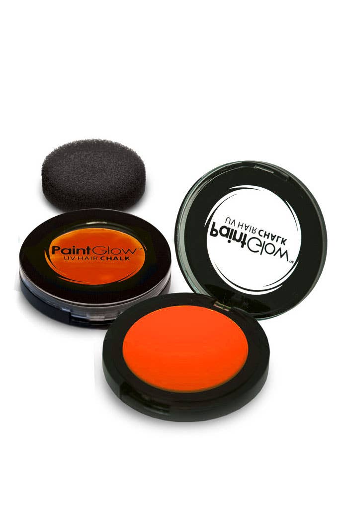 Temporary Neon Orange Blacklight Reactive Hair Chalk Main Image