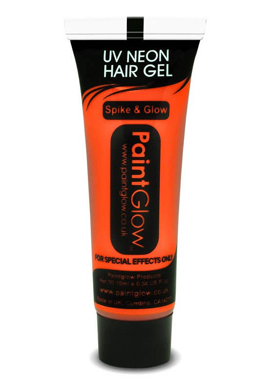 Special Effects Neon Orange Blacklight Reactive Hair Gel Main Image