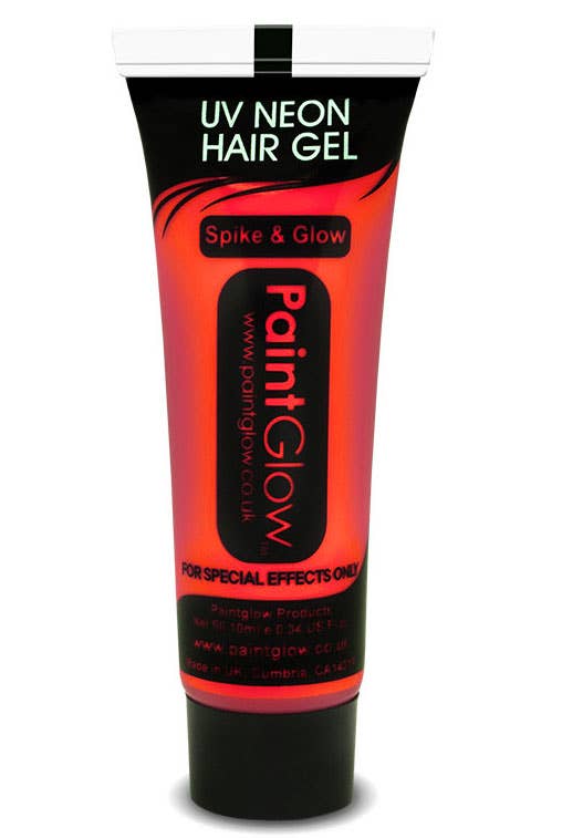 Special Effects Neon Red Blacklight Reactive Hair Gel Main Image