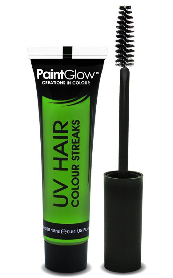 Neon Green Temporary UV Reactive Hair Colour Mascara Main Image