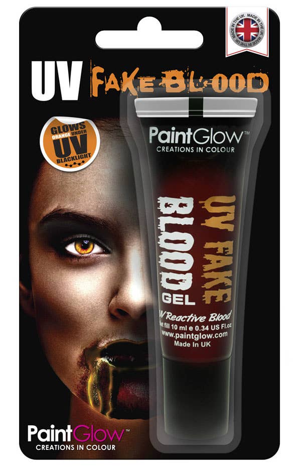 Orange UV Reactive Fake Blood Gel Halloween Special Effects Makeup