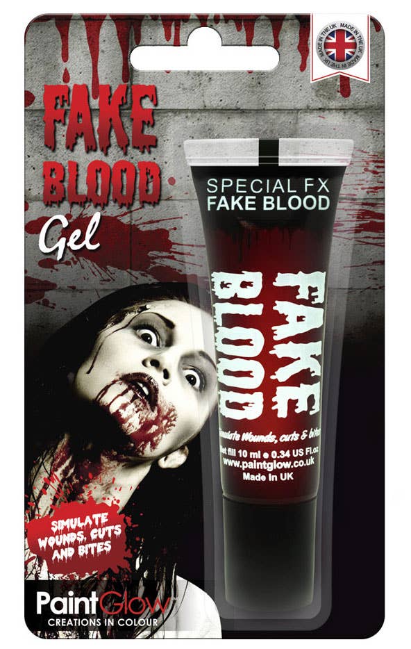 Red Fake Blood Gel Halloween Special Effect Makeup - Alternative Image 2