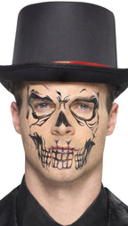 Image of Skeleton Face Temporary Tattoo Transfers Kit - Main Photo