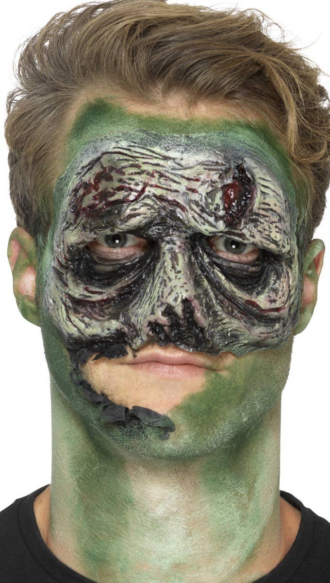 Green Foam Latex Zombie Eye Prosthetic Halloween Makeup Step 2