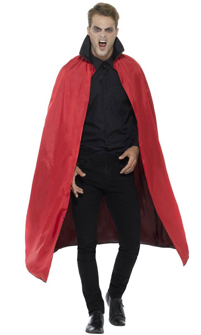 Adult's Reversible Red and Black Vampire Halloween Cape Alternate 2 Image