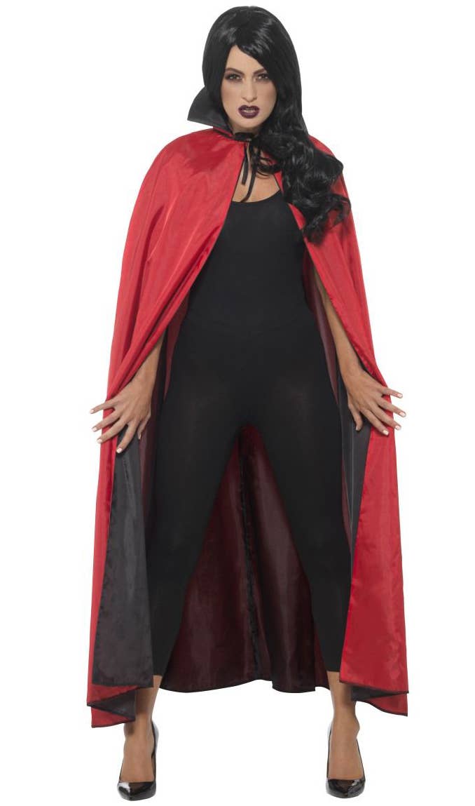 Adult's Reversible Red and Black Vampire Halloween Cape Alternate  Image