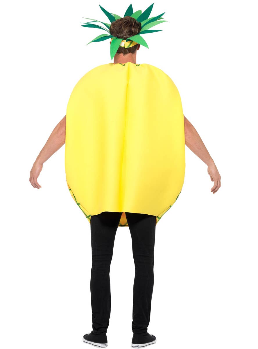 Yellow Pineapple Novelty Adults Costume - Back Image