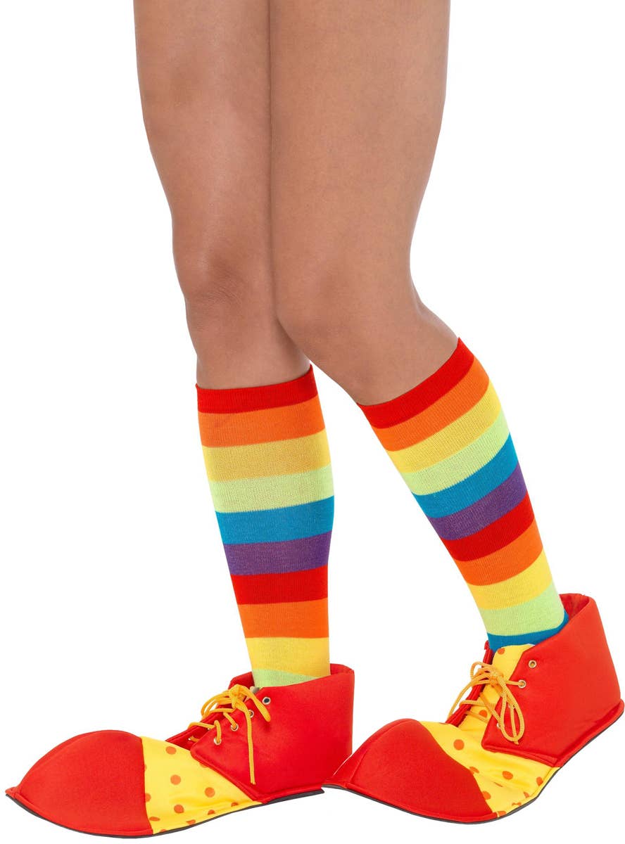Adult's Red and Yellow Clown Costume Shoes