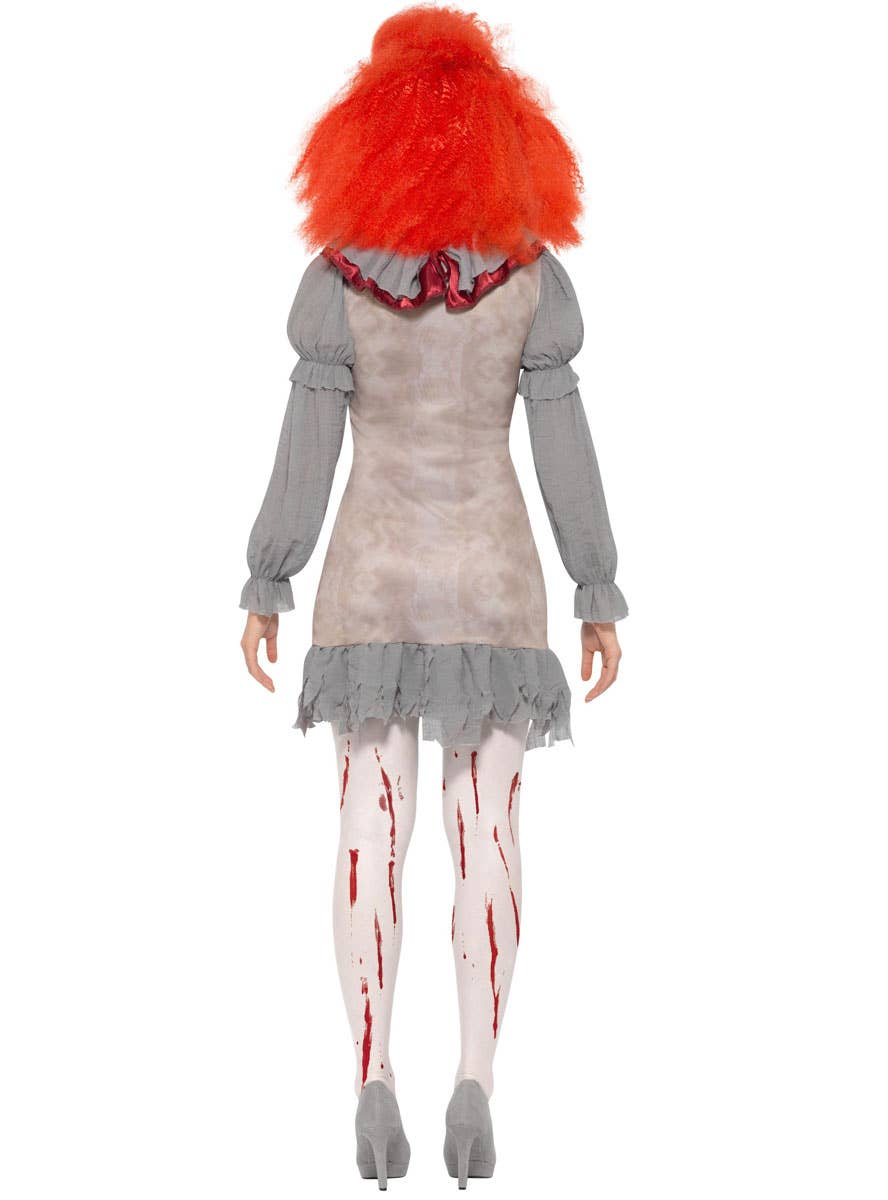 Women's Vintage Clown Pennywise IT Halloween Costume View 4