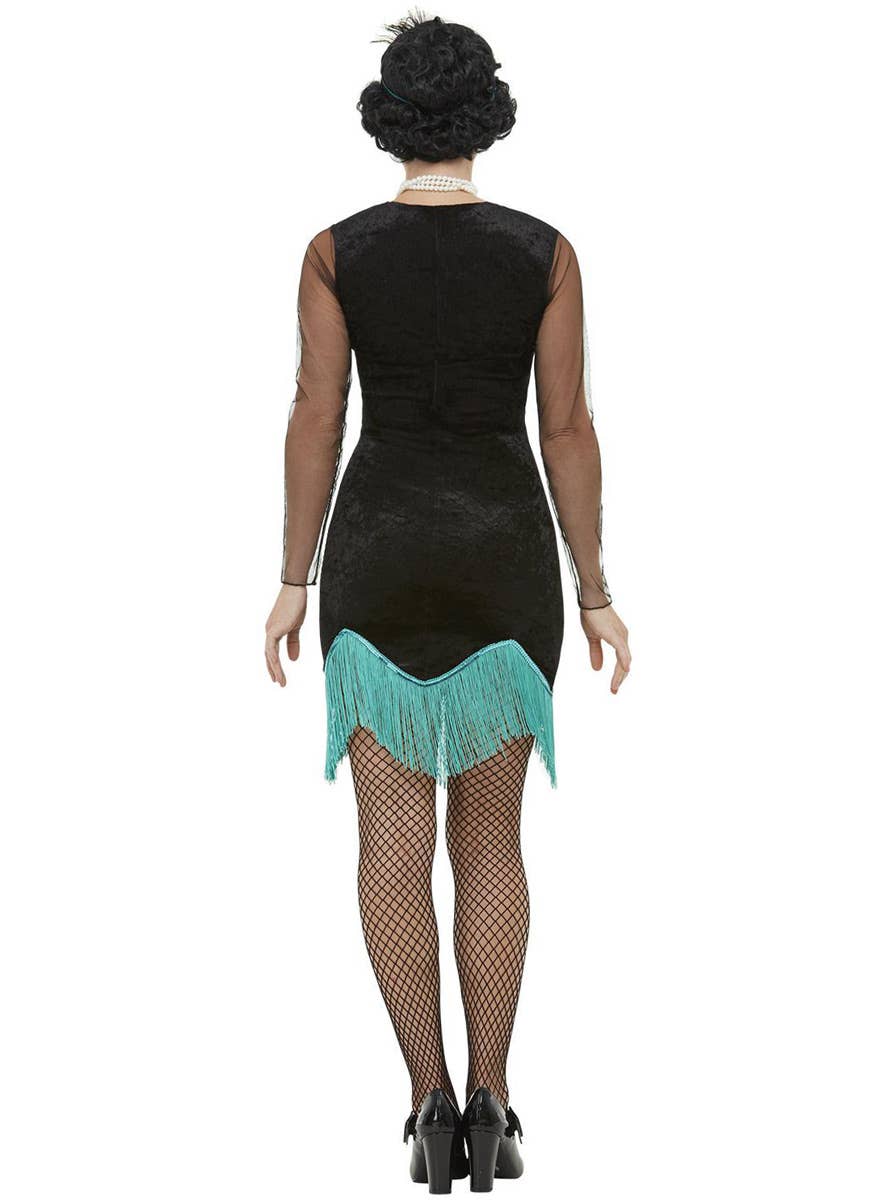 Peacock Flapper Dress Costume - Back Image