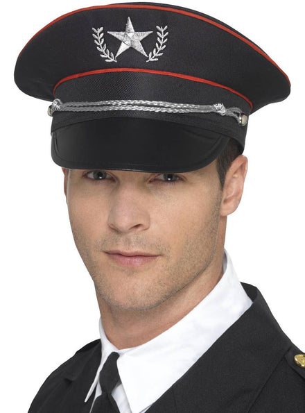 Adult's Deluxe Black Military Costume Hat