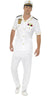 Ship Captain Men's White Uniform Dress Up Costume - Front
