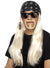 Men's Long Blonde Hard Rocker Costume Wig Beard and Glasses Accessory Kit
