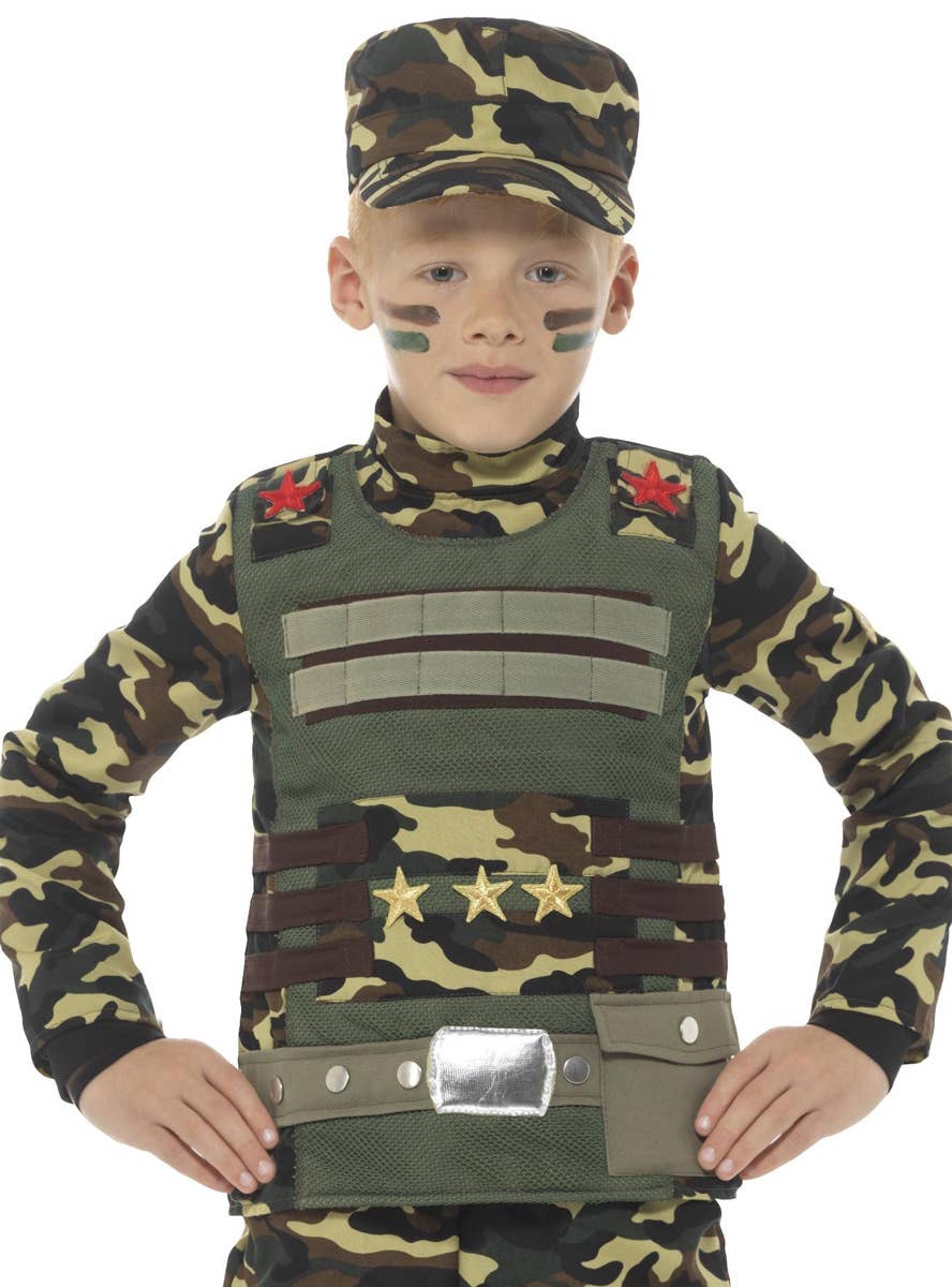 Boy's Military Camouflage Army Fancy Dress Costume Zoom Image