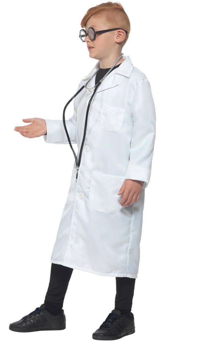 Image of Doctor Lab Coat Boys Fancy Dress Costume - Side Image