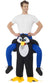 Funny Piggyback Penguin Fancy Dress Costume For adult's Front Image