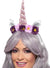 Purple Unicorn Horn Headband with Pink and Purple Flowers