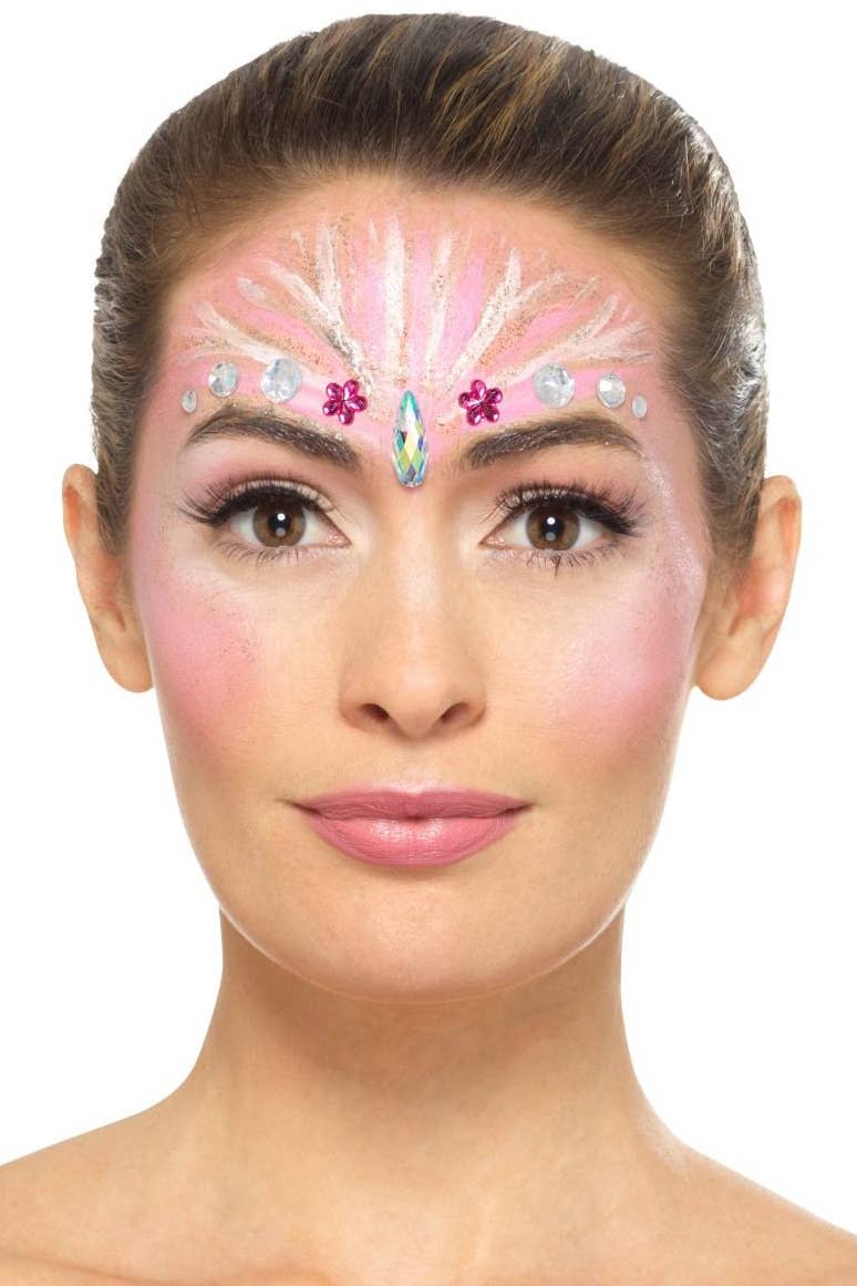 Unicorn Face Paint and Stick On Jewels Makeup Kit Step 4 Image