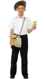 Image of WW2 Evacuee Boys Costume Accessory Kit Main Image