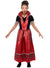 Girls Red and Black Vampire Princess Halloween Fancy Dress Costume Front Image