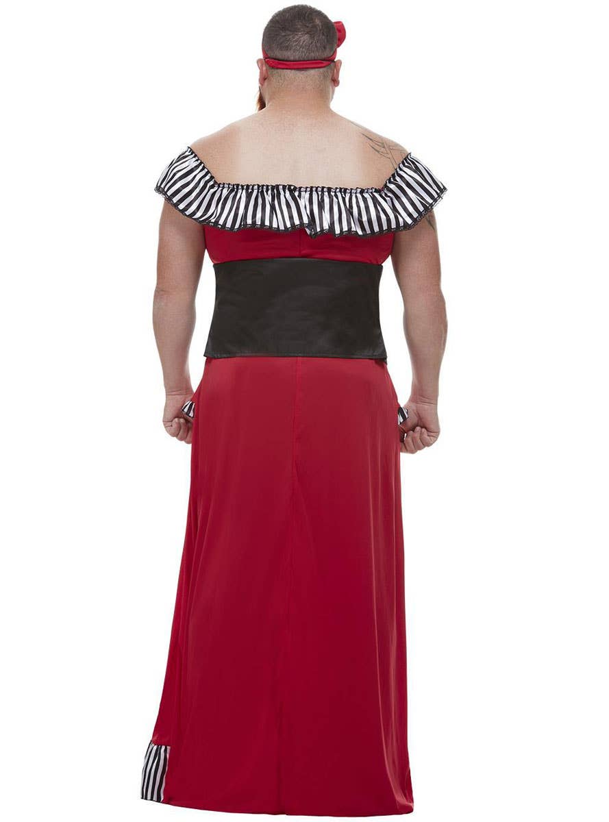 Men's Funny Bearded Lady Costume Back Image