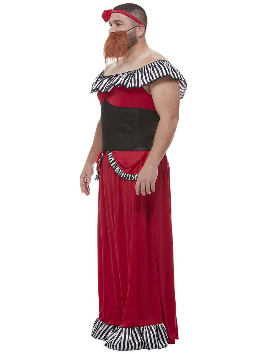 Men's Funny Bearded Lady Costume Side Image