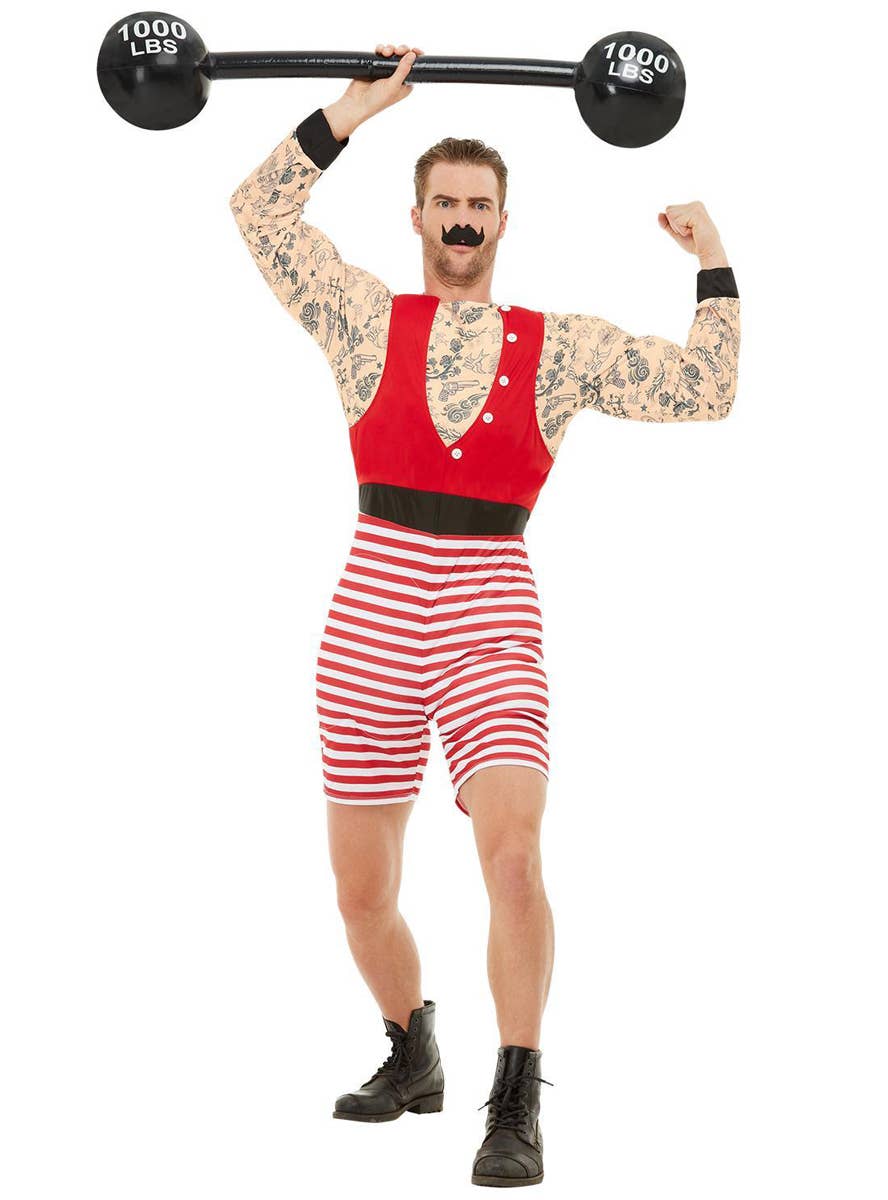 Mens Greatest Showman Strongman Circus Costume - Alternate Image