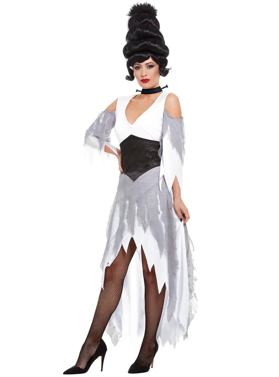 Black and White Gothic Bride Women's Costume Alternate Front Image