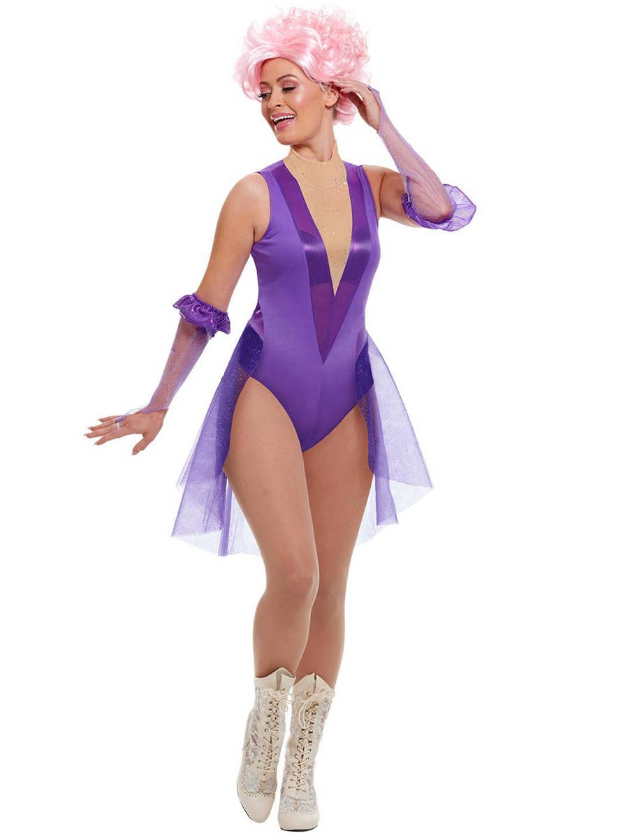 Womens Anne Wheeler Greatest Showman Purple Costume - Alternate Image