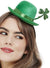 Mini Green St Pats Day Bowler Costume Hat with Green Clover