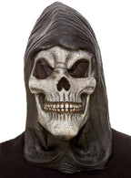 Skeleton Face Latex Mask with Black Hood