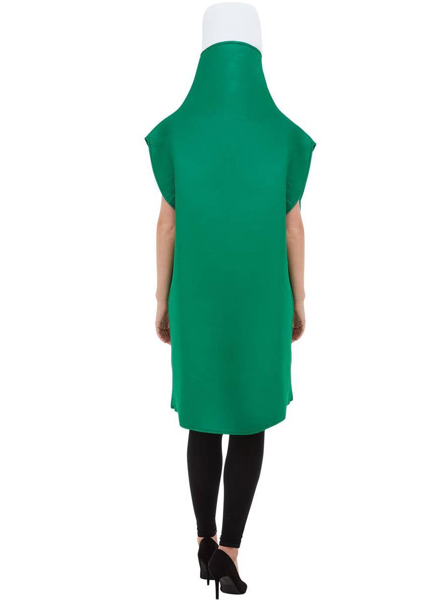 Adults Green Gin Bottle Novelty Costume - Back Image