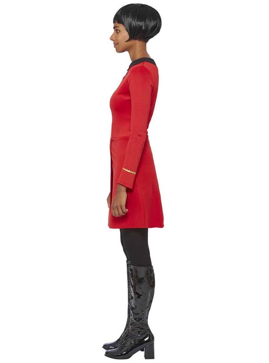 Womens Original Star Trek Red Operations Costume - Side Image