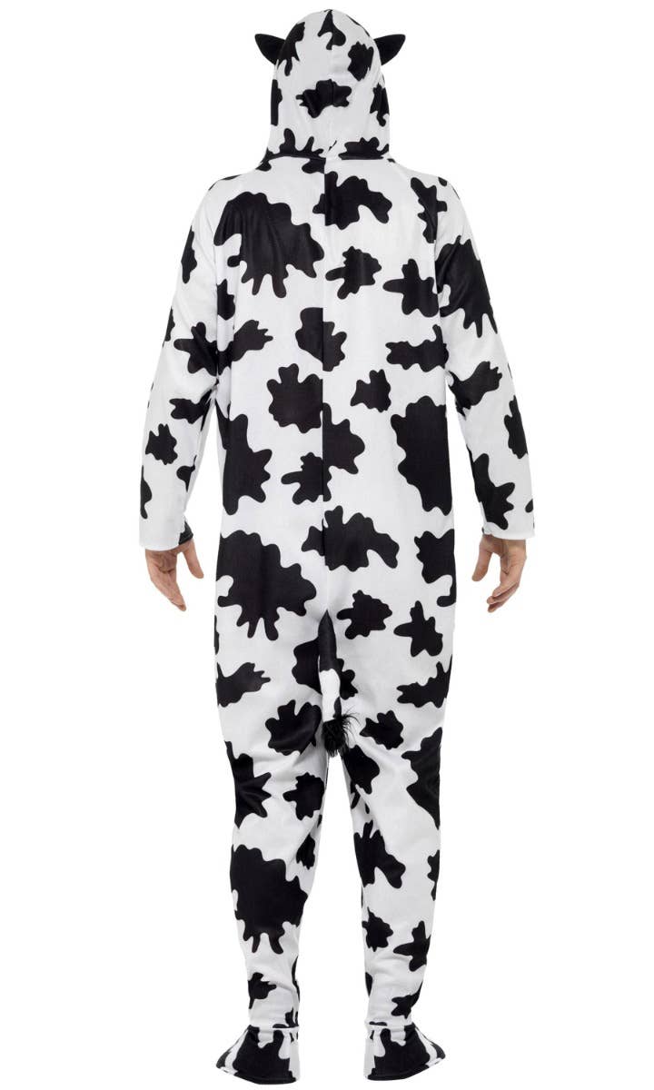 Spotty Cow Adults Farm Animal Costume Onesie - Back Image