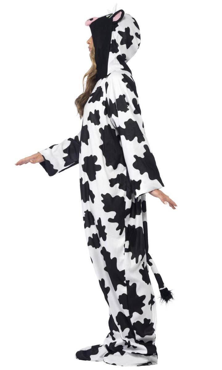 Adults Book Week Black and White Cow Fancy Dress Costume - Side Image