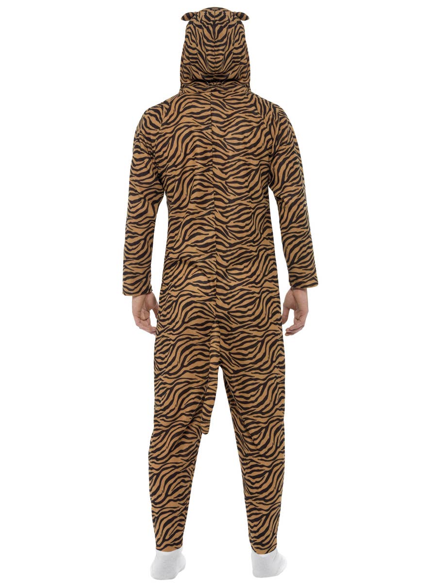 Women's Tiger Animal Onesie Jumpsuit Costume - Back Image
