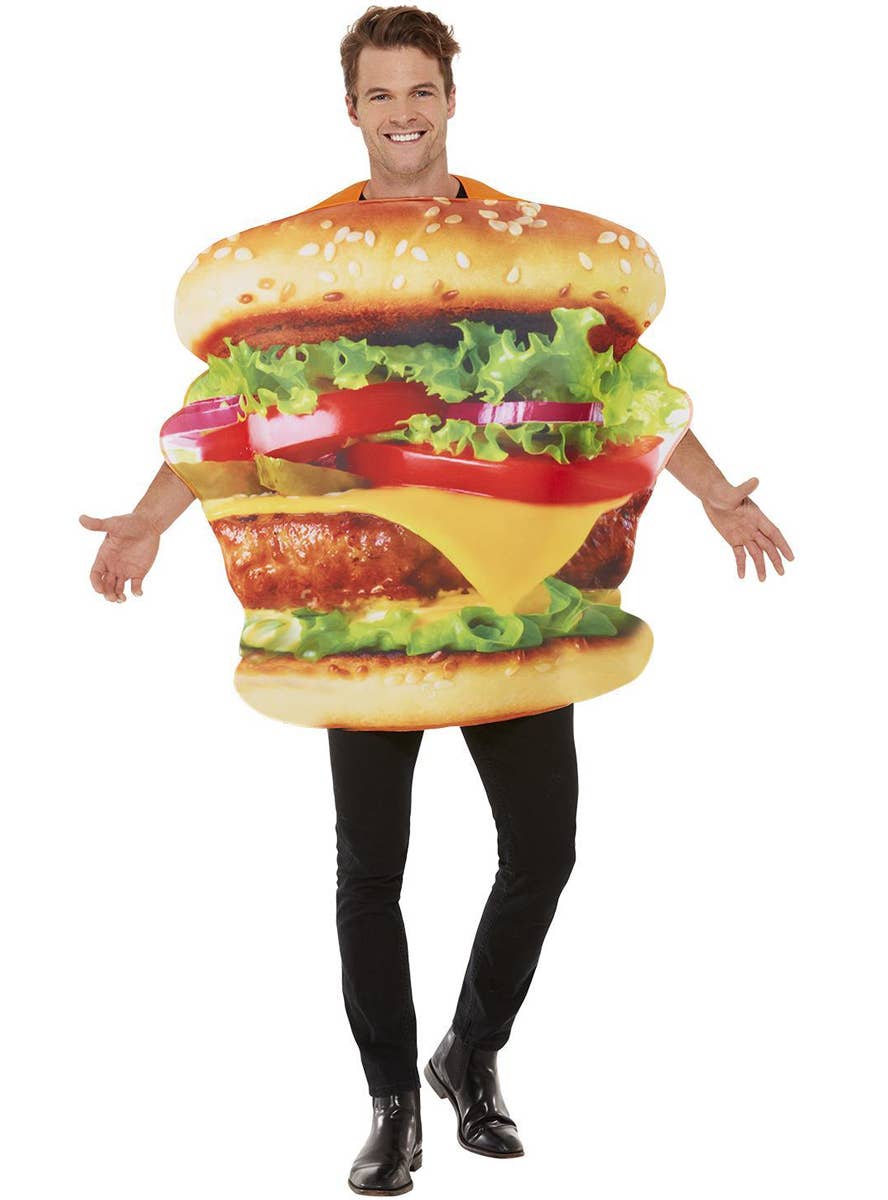 Adult's Burger Dress Up Costume - Alternate Image