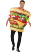 Adult's Burger Dress Up Costume - Front Image